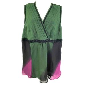 Lane Bryant Top Size 26 Purple Green